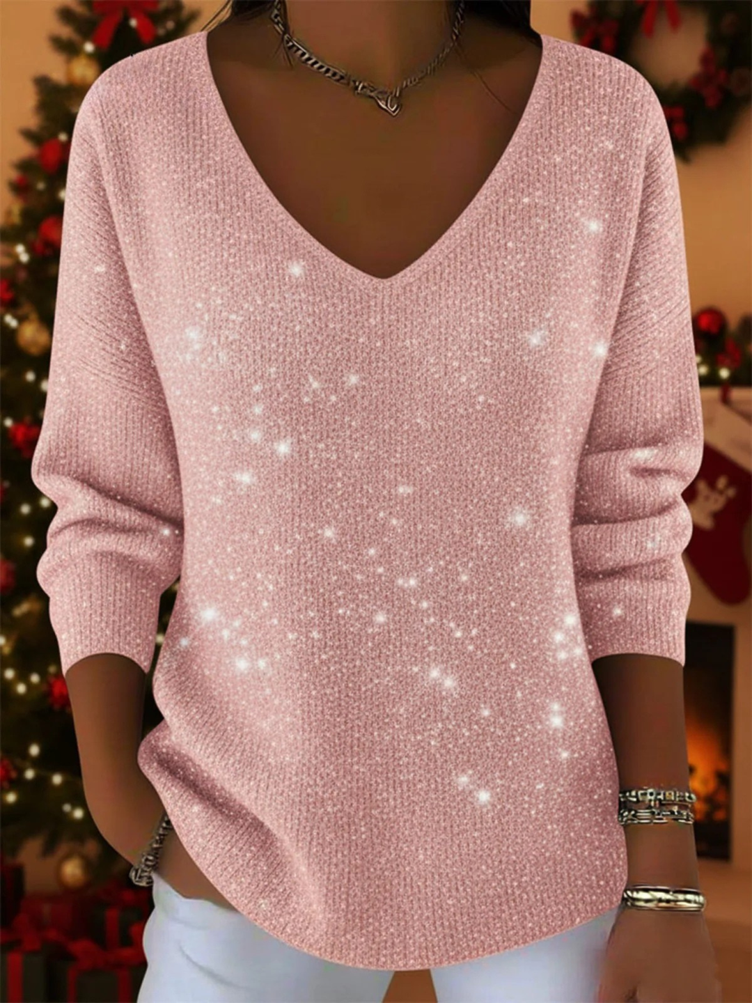 Sara | Maglia Festiva con Scollo a V