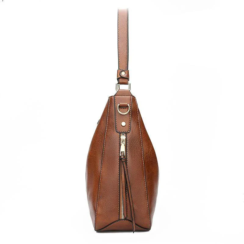 Borsa a tracolla di lusso in pelle con tasca antifurto