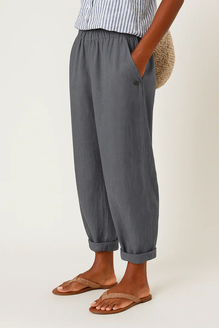 Edith | pantaloni leggeri in lino e cotone eleganti