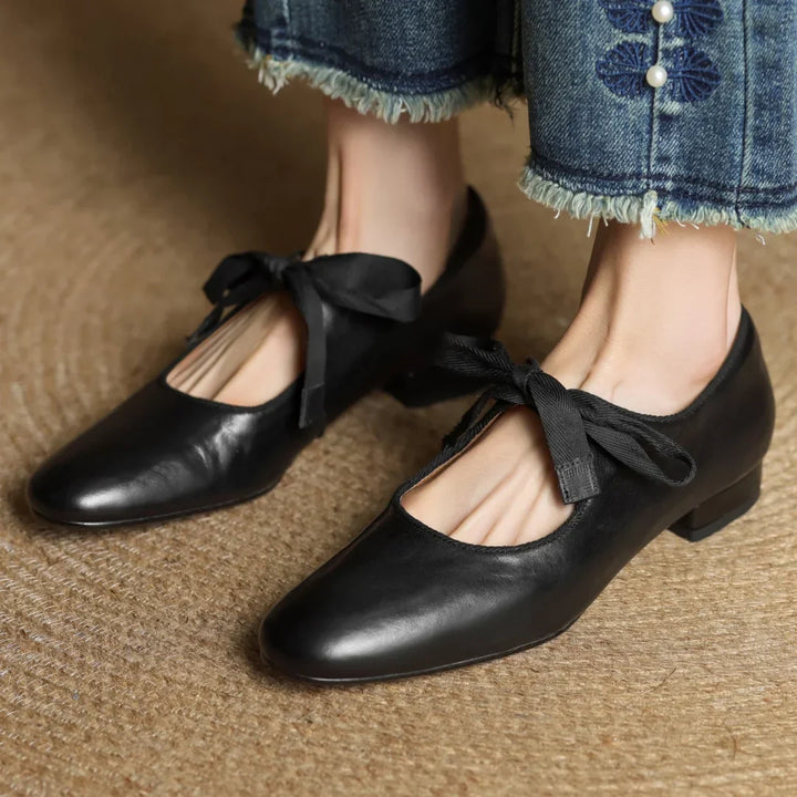 Bellaria | Ballerine Eleganti in Vera Pelle Italiana con Fiocco
