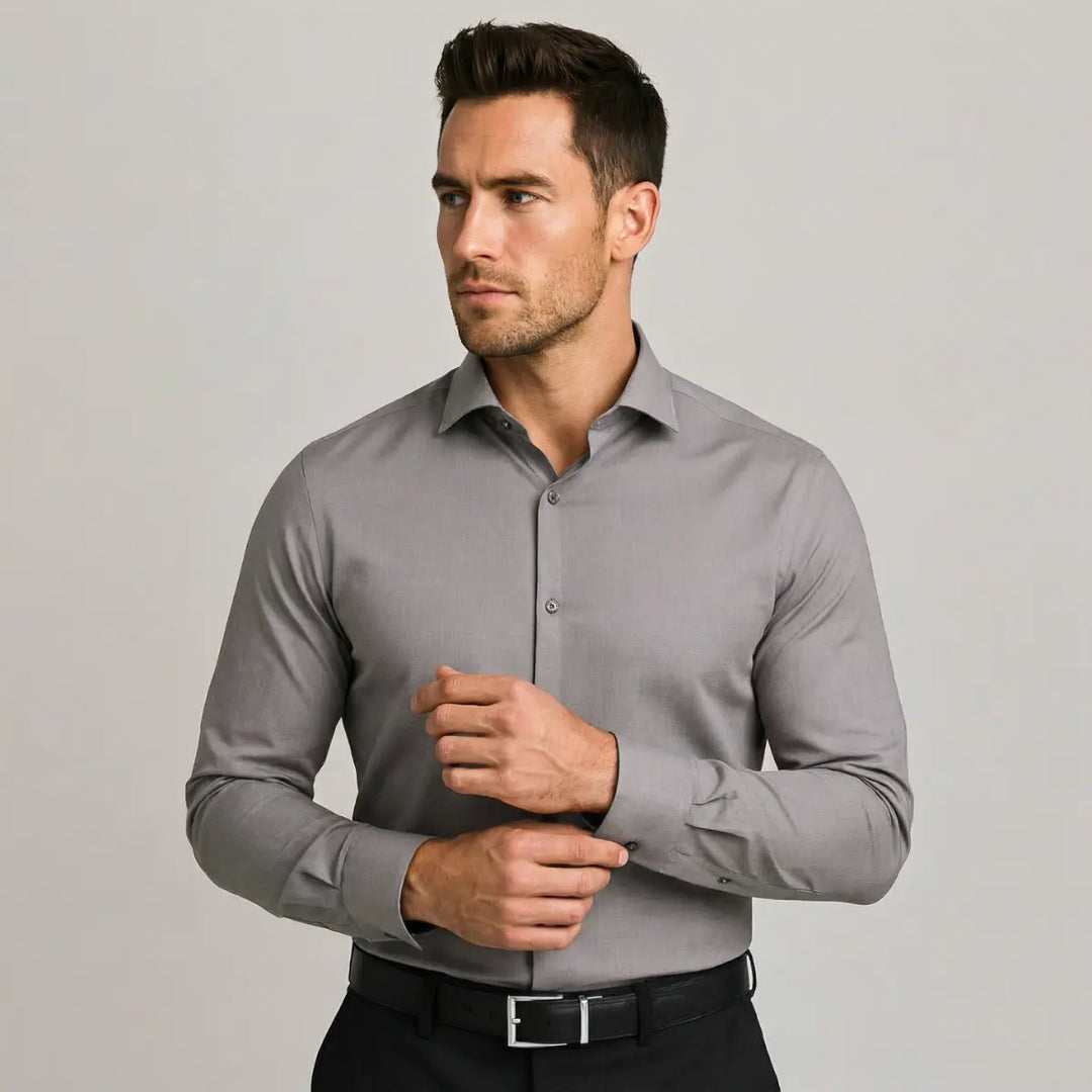 Camicia Antipiega a Taglio Aderente