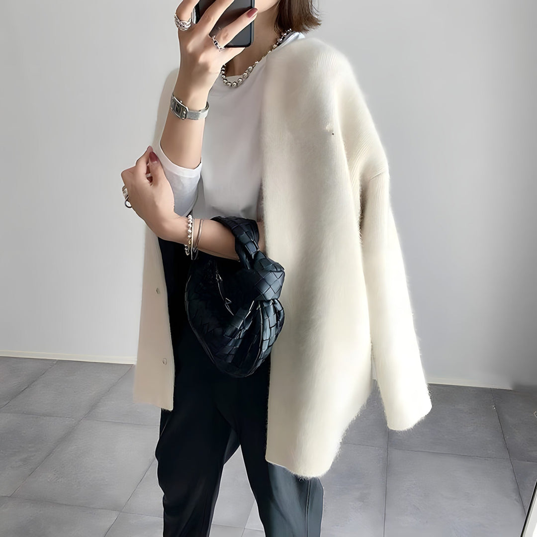 Whitney | cardigan elegante con bottoni