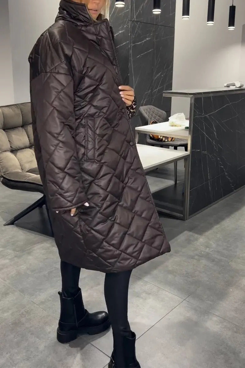 Anaïs | Cappotto Trapuntato con Fodera Leopardo