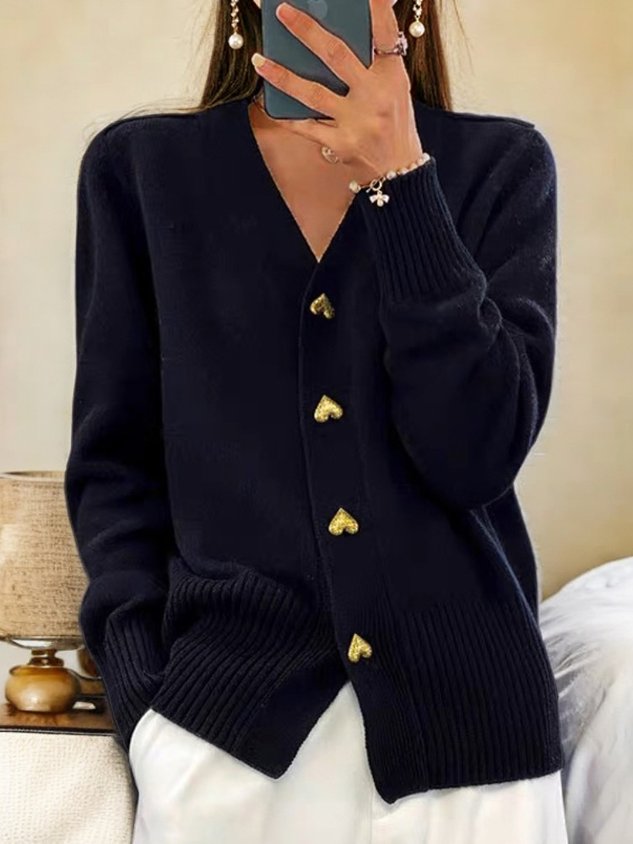 Lyddia | Cardigan con Bottoni a Cuore