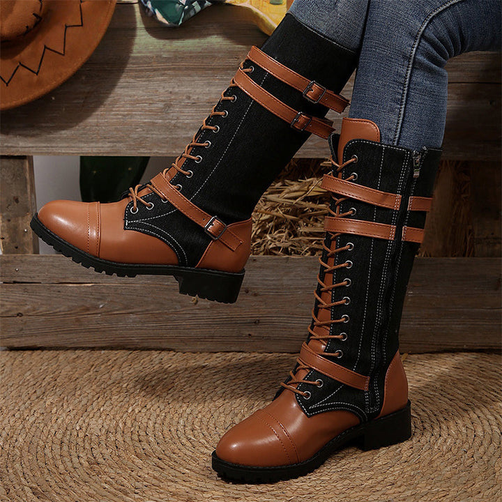 Elena | Stivali Vintage con Tacco Basso