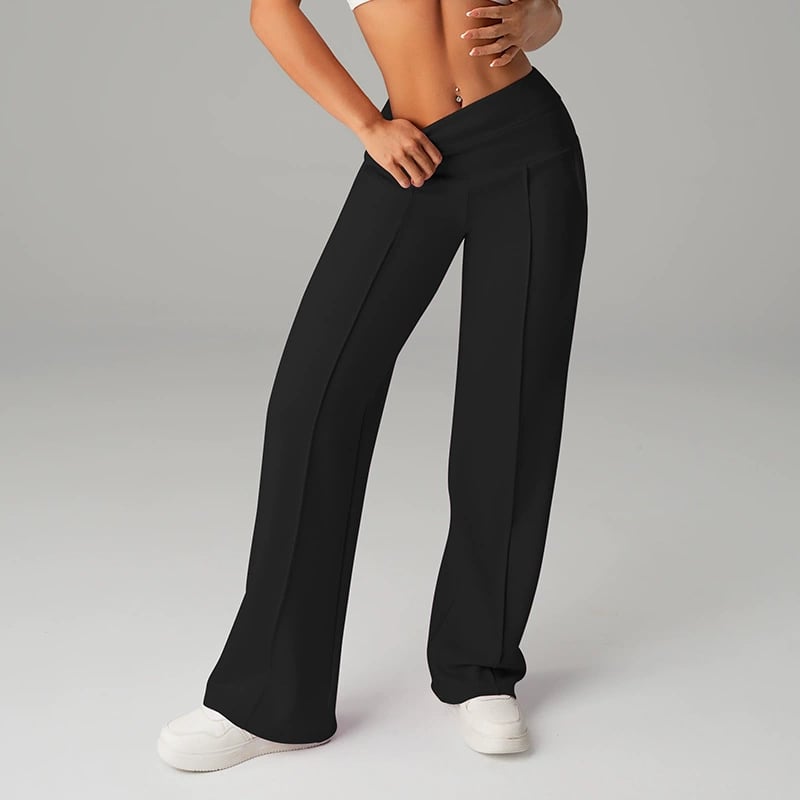 Pantaloni Casual da Donna a Vita Alta e Gamba Larga