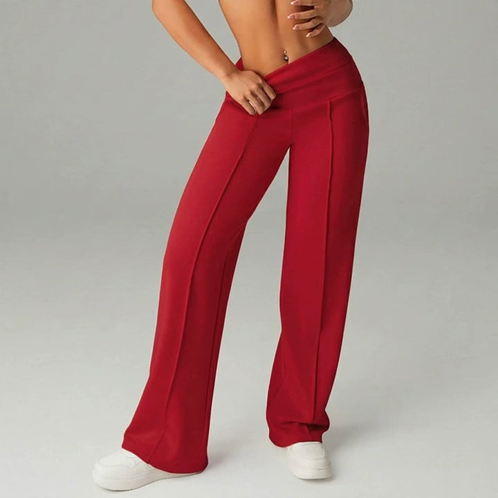 Pantaloni Casual da Donna a Vita Alta e Gamba Larga
